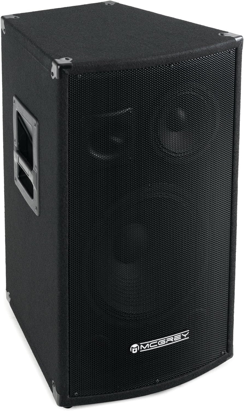 Paar McGrey SL-12/3 3-Wege DJ PA Lautsprecher Box 30cm (12“) Subwoofer 600W (Passiv, 2-Wege System,