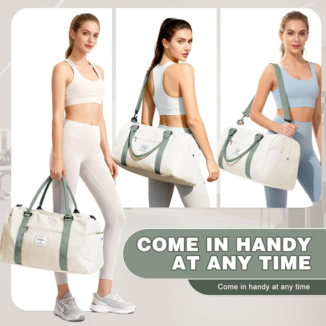 Sport Duffel Bag Damen Herren Sporttasche mit Schuhfach & Nassfach Reisetasche Handgepäck Tasche Spo