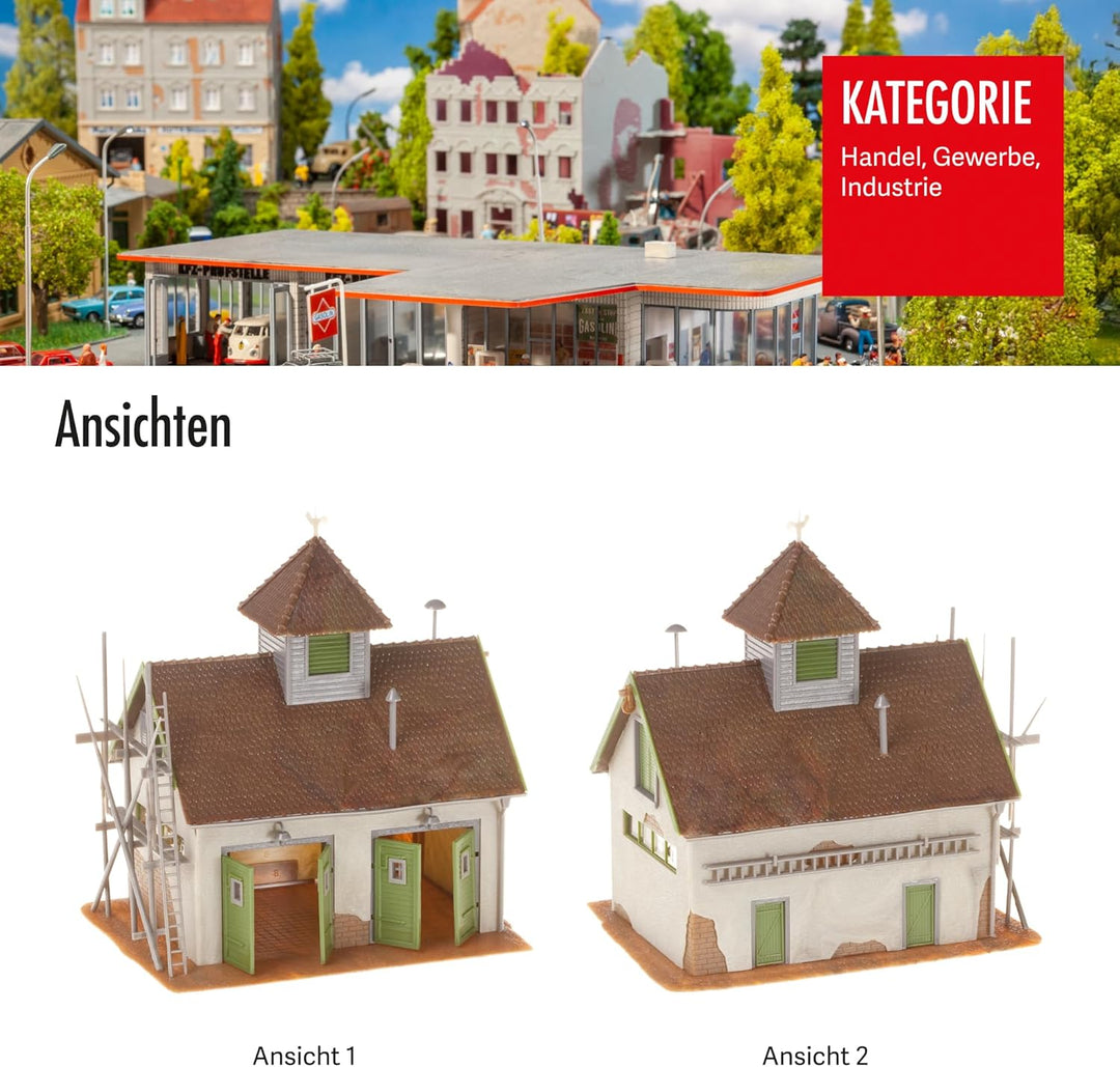 FALLER 130268 - Ländliches Feuerwehrhaus, 13.9 x 3.7 x 22.4 cm