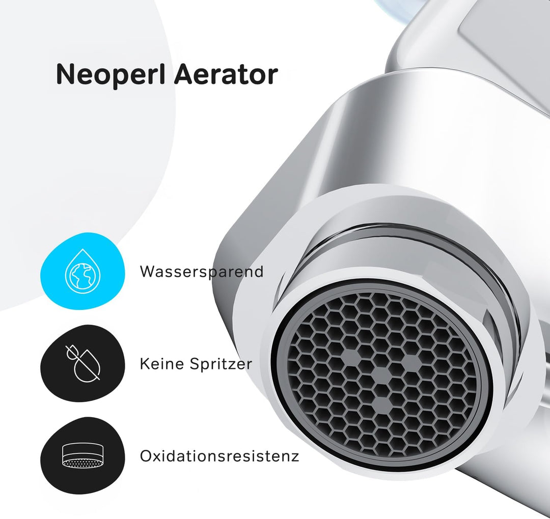 AM.PM Hit Waschtischarmatur mit Einhebelmischer, SoftMotion Keramikkartusche 30mm, Neoperl Aerator,