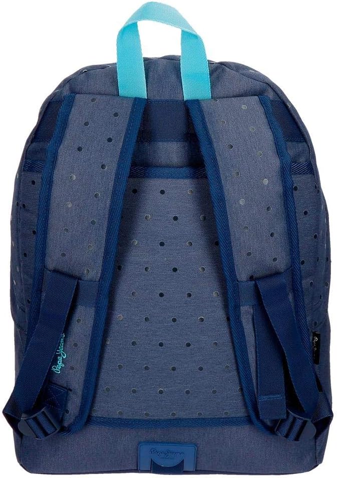 Pepe Jeans Molly An Trolley anpassbarer Rucksack Blau 31x42x17,5 cms Polyester 22.79L Adaptiver Ruck