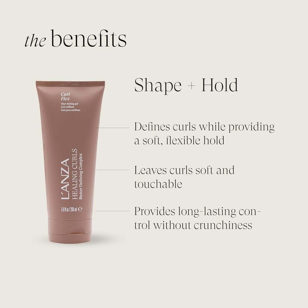 L'ANZA Pflegendes Locken-Gel - für starken, lang anhaltenden und sichtbaren Halt, ohne Sulfate, ohne