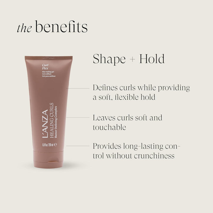L'ANZA Pflegendes Locken-Gel - für starken, lang anhaltenden und sichtbaren Halt, ohne Sulfate, ohne