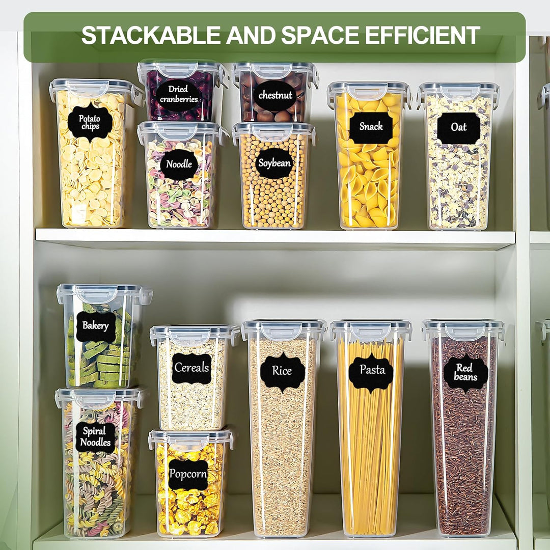 Vorratsdosen mit deckel luftdicht 25er Set: Aufbewahrungsbox Küche für Mehl Müsli Zucker Spaghetti N