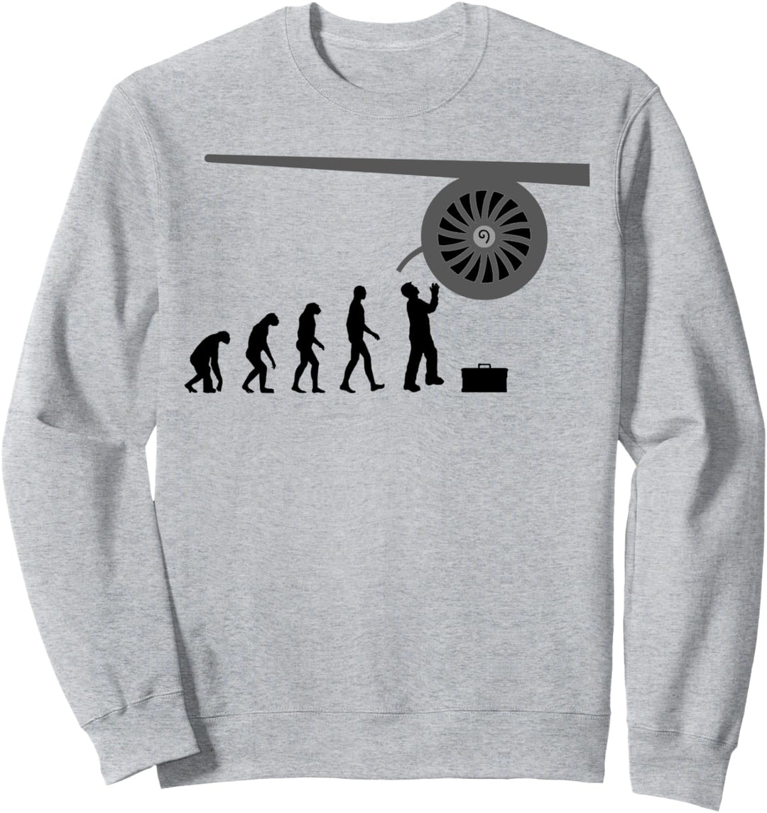 Fluggerätemechaniker Flugzeug Triebwerk Techniker Sweatshirt