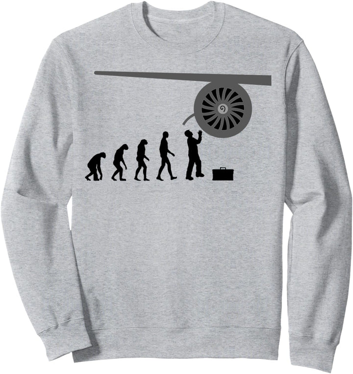 Fluggerätemechaniker Flugzeug Triebwerk Techniker Sweatshirt