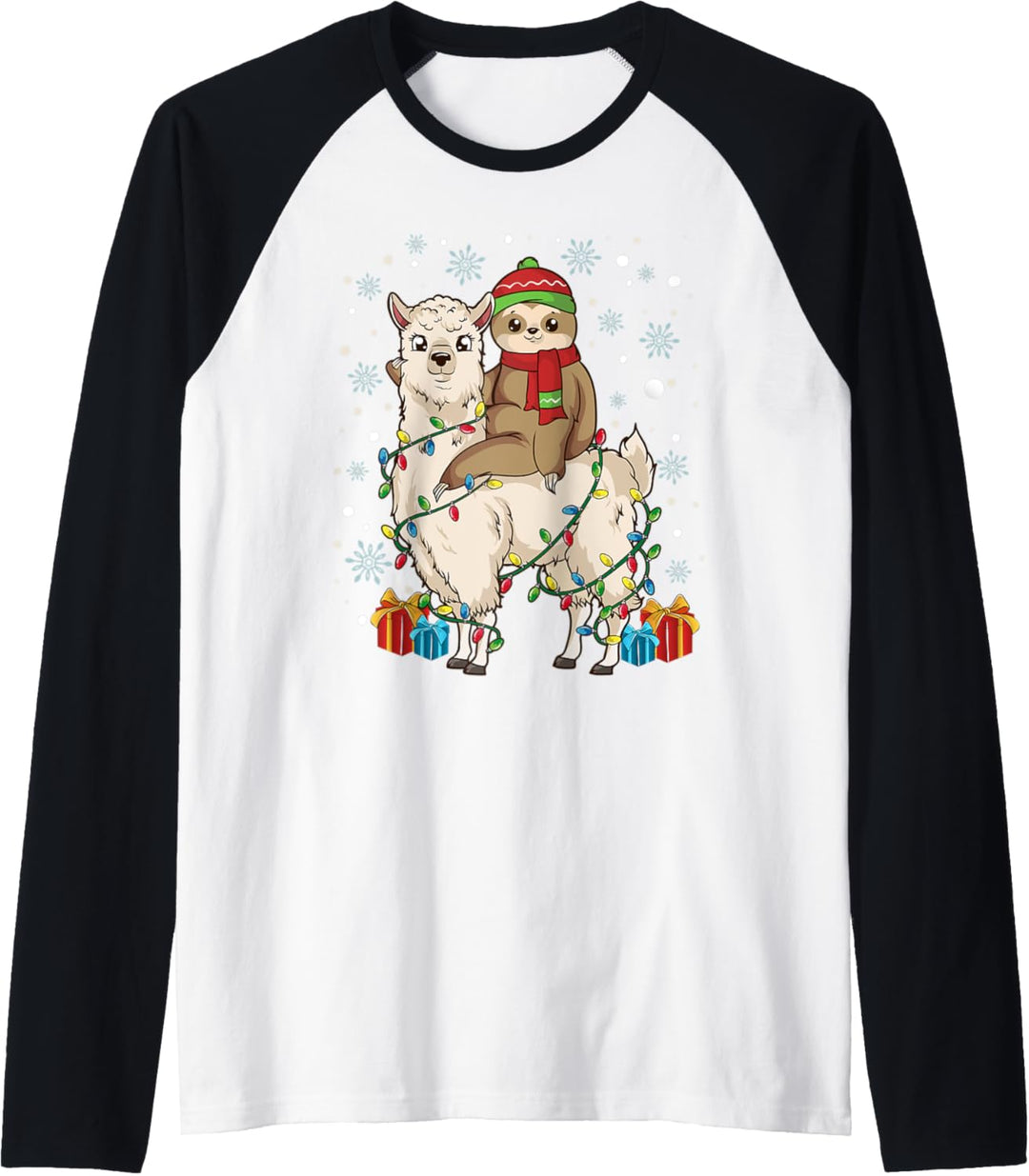 Kids Pajamas Girls Top Pajama Boys Gift Funny Sloth Llama Raglan
