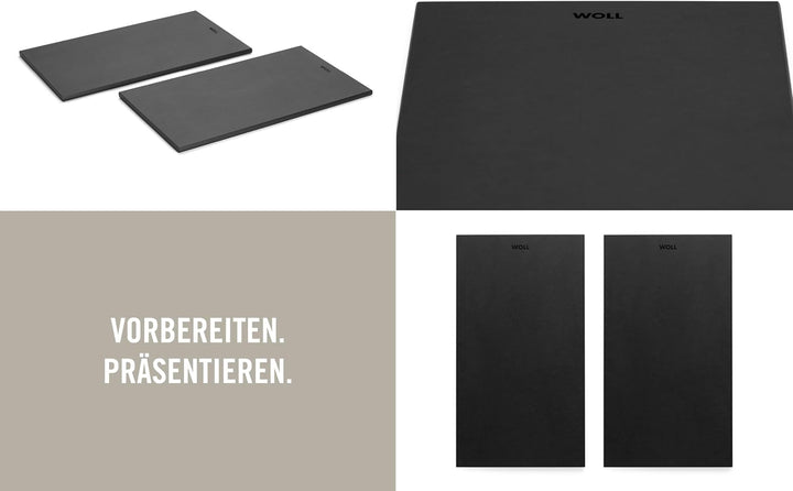 Woll Cut &amp; Serve Schneidebrett Frühstücksset 2-TLG., 27 x 15 cm, 7 mm hoch, aus FSC-zertifiziertem P
