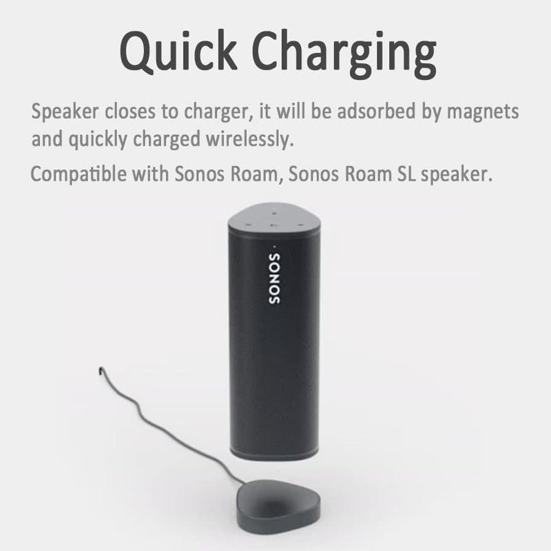 Enjoy-Unique Drahtlose Ladestation Magnetisches Ladepad Kompatibel mit Sonos Roam, Roam SL Lautsprec