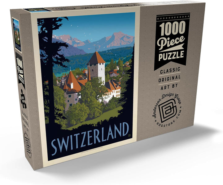 Schweiz, Vintage Travel Poster - Premium 1000 Teile Puzzle - MyPuzzle Sonderkollektion von Anderson