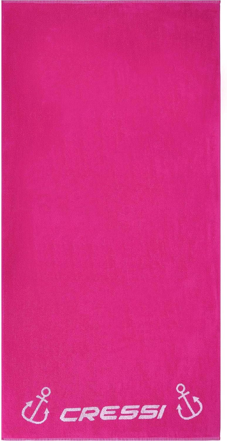 Cressi Cotton Frame Beach Towel - Erwachsene Strandtuch/Hochwertiges Sporthandtuch 90x180cm Fuchsia,