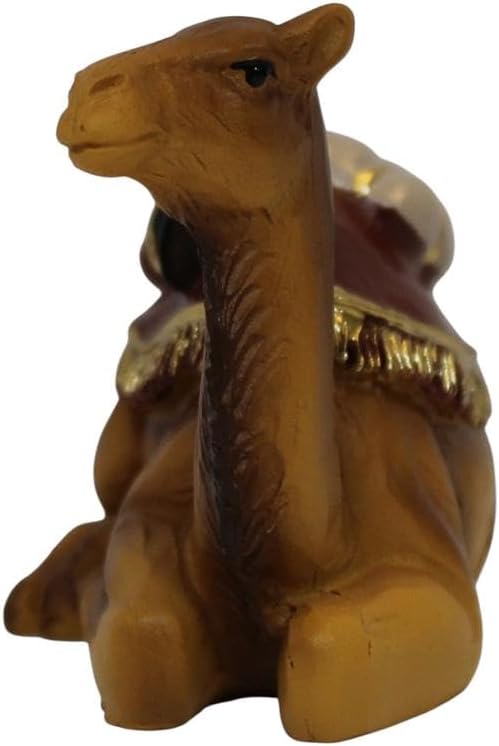 ZICOM Krippenfigur Miniaturfigur Kamel liegend Höhe 5,4cm handbemalt Polyresin Modellbau und Puppenh