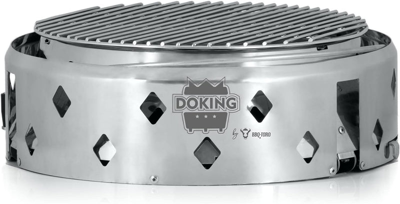 BBQ-Toro Edelstahl Dutch Oven Grill"DOKING" | Faltbarer Grill Ø 34 cm | 3-in-1 Faltgrill für Dutch O