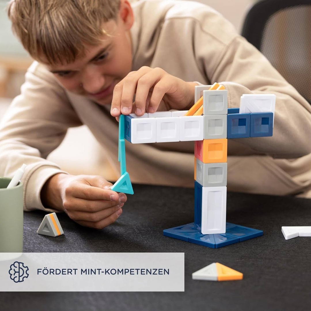 CONNETIX PRO Magnetische Fliesen Konstruktionsset, 70 Stück