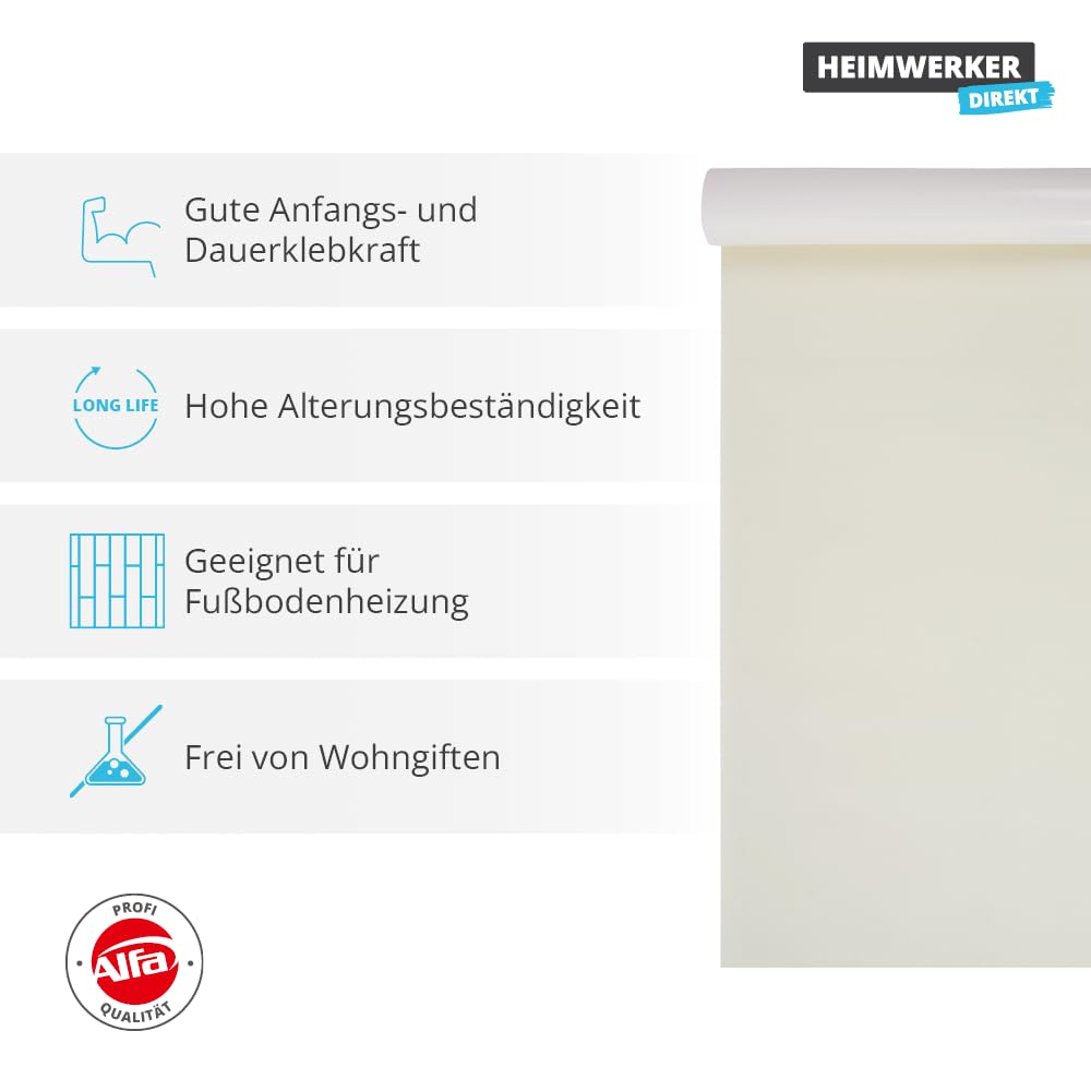 Alfa Trockenkleber Way Extra 50cm x 25m Profi-Qualität weichmacherbeständiger und wieder entfernbare