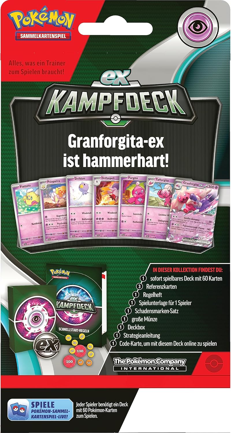 Pokémon-Sammelkartenspiel: Granforgita-ex (sofort spielbares Deck mit 60 Karten), Granforgita-ex
