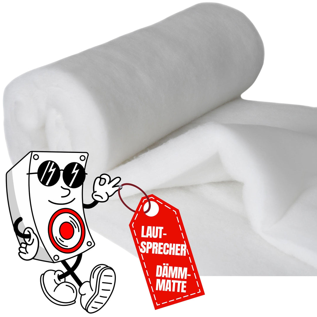 Lautsprecher Dämmung 100x160cm (55mm dick) 550g/m² Dämmwatte Akustik Vlies Dämmmatte Sound Absorber