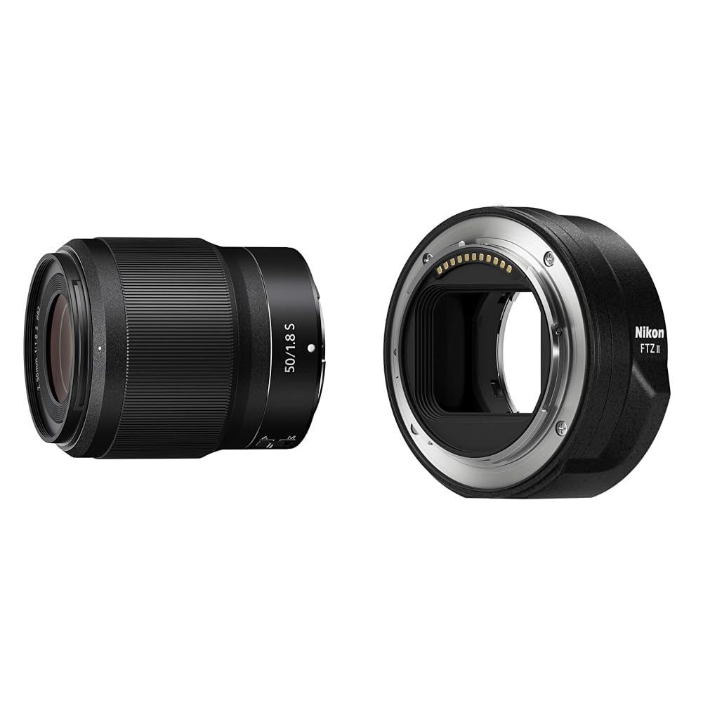 Nikon NIKKOR Z 50 mm 1:1,8 S Objektiv & FTZ II (Adapter für F Objektive auf Z-Mount Kameras) 50 mm 1