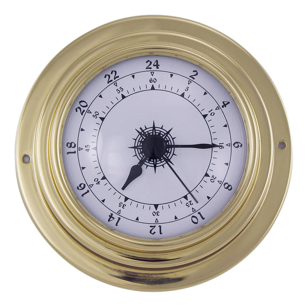 24-Sunden-Uhr Nautik Messing Ø=10cm