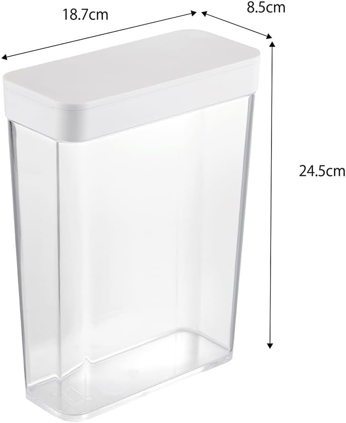 YAMAZAKI Vorratsdose Vorratsbehälter, Polystyrol, Schwarz, One Size Einheitsgrösse Schwarz, Einheits