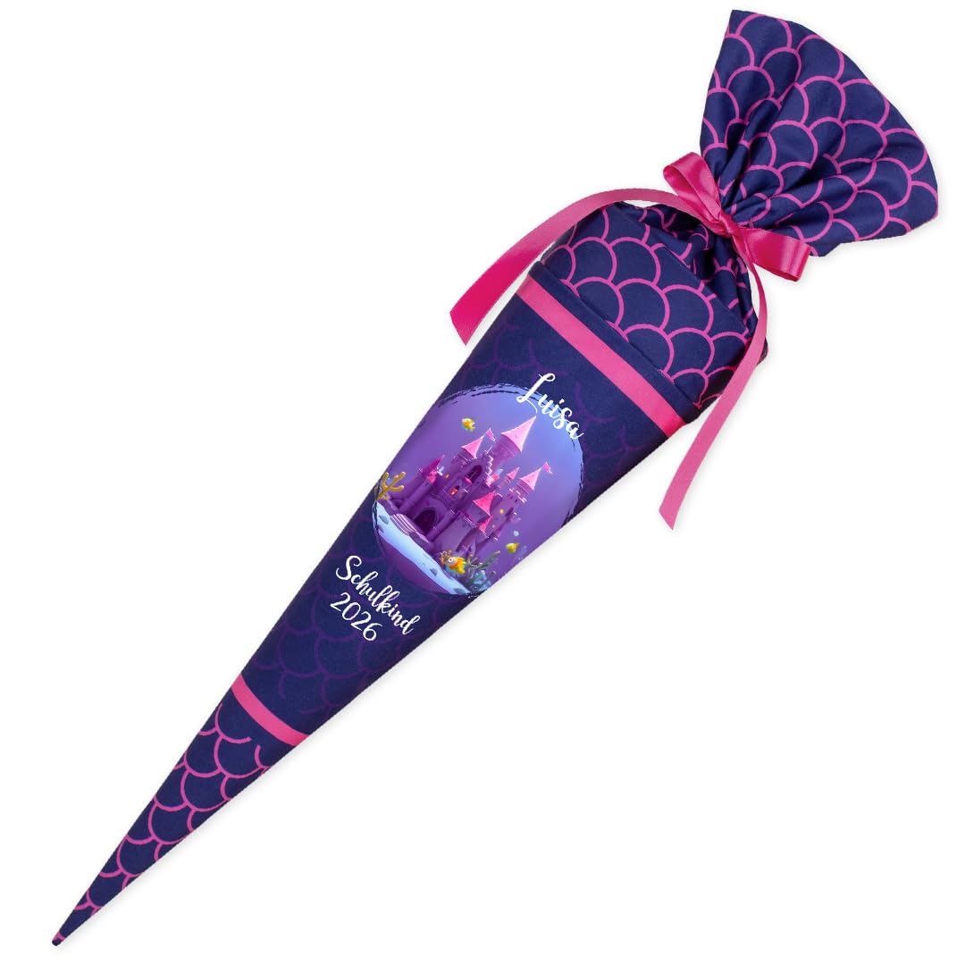 Deine Schultüte aus Stoff Kuschel Velvet Wunschmotiv individualisierbar mit Wunschname personalisier