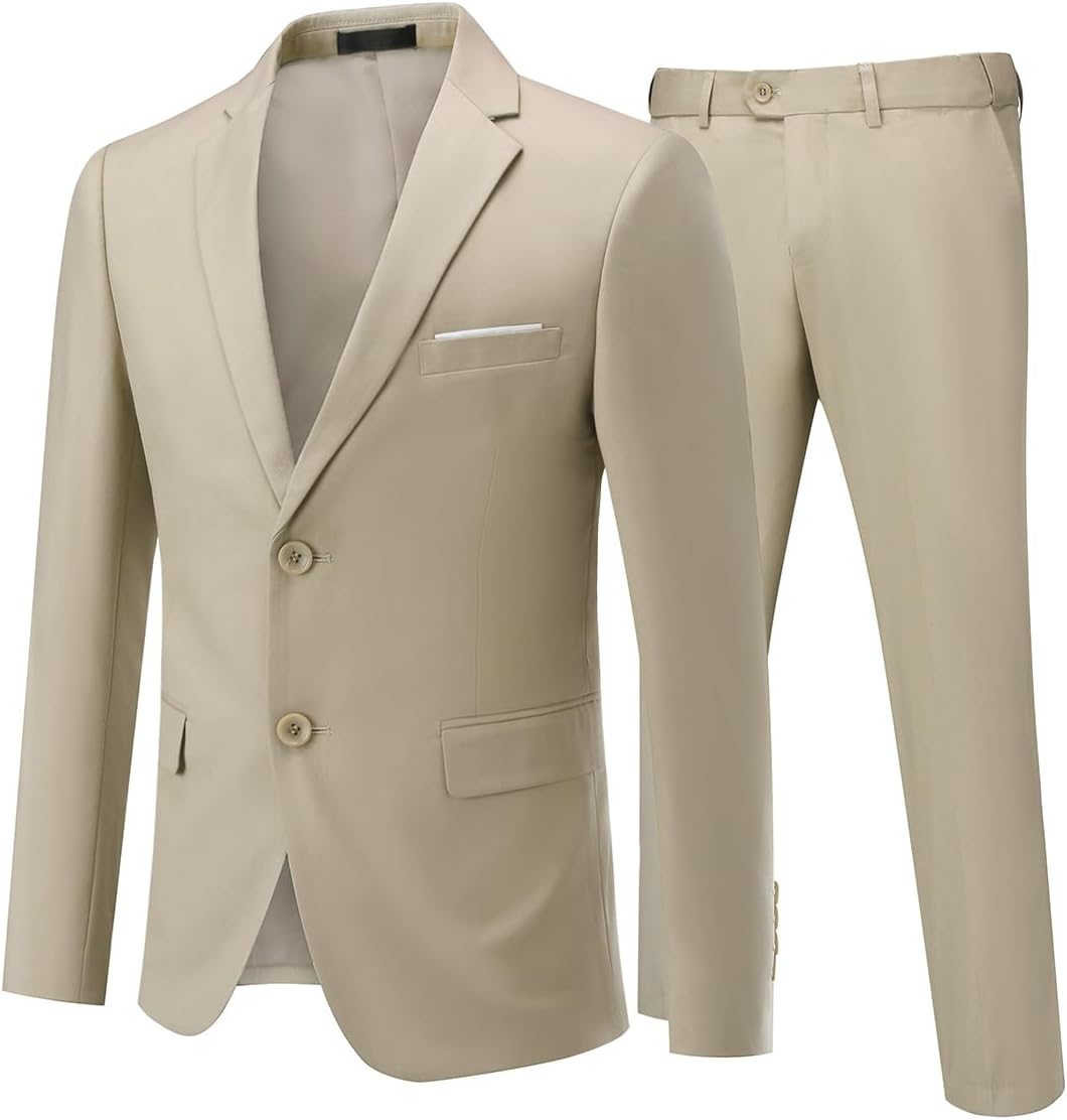 Allthemen Anzug Herren Anzug 2 Teilig Slim Fit Herrenanzug Hochzeit Anzüge Herren Modern Sakko für B