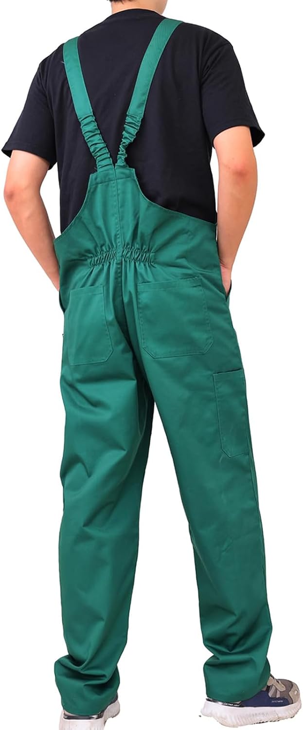 WORK IDEA Arbeits-Latzhose für Männer Multi Pocket Technology Herren Arbeitslatzhose M Grün, M Grün