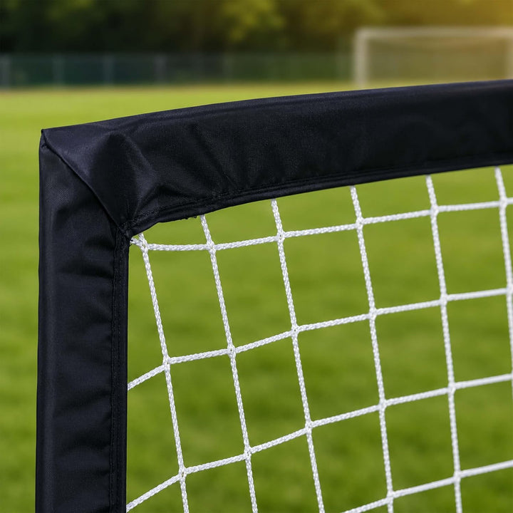 Relaxdays Fussballtor, 2er Set, HxBxT: 90 x 120 x 90 cm, faltbar, mit Erdhaken &amp; Tragetasche, Kinder