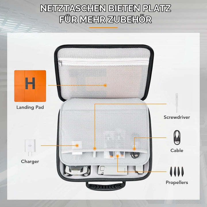 Lykus Spartan MM400 Tasche/Koffer/Case/Bag/Tragetasche für DJI Mini 4 Pro/Mini 3/Mini 3 Pro, Passend