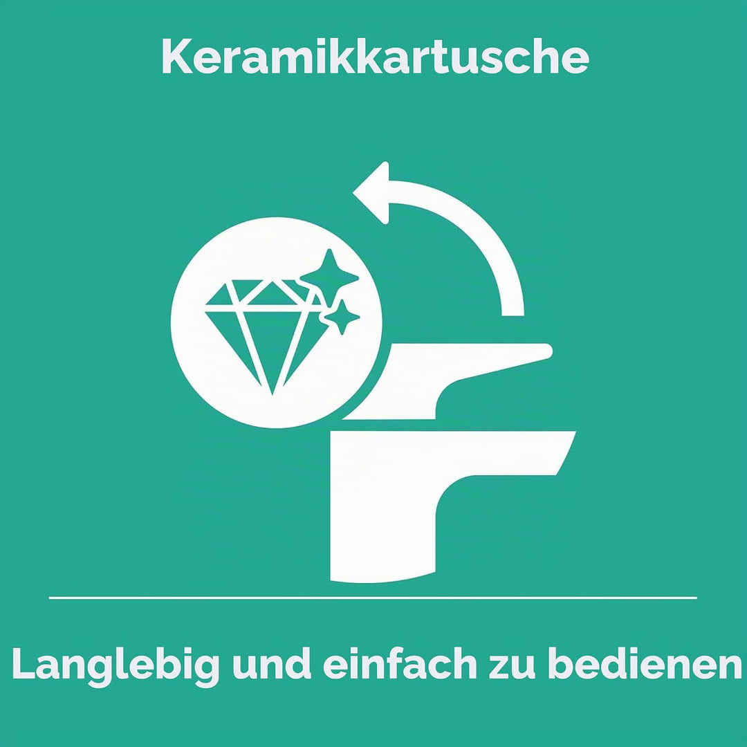 hansgrohe Waschtischarmatur Vernis Shape, Wasserhahn Bad mit Auslauf Höhe 70 mm, mit Zugstange, Bada
