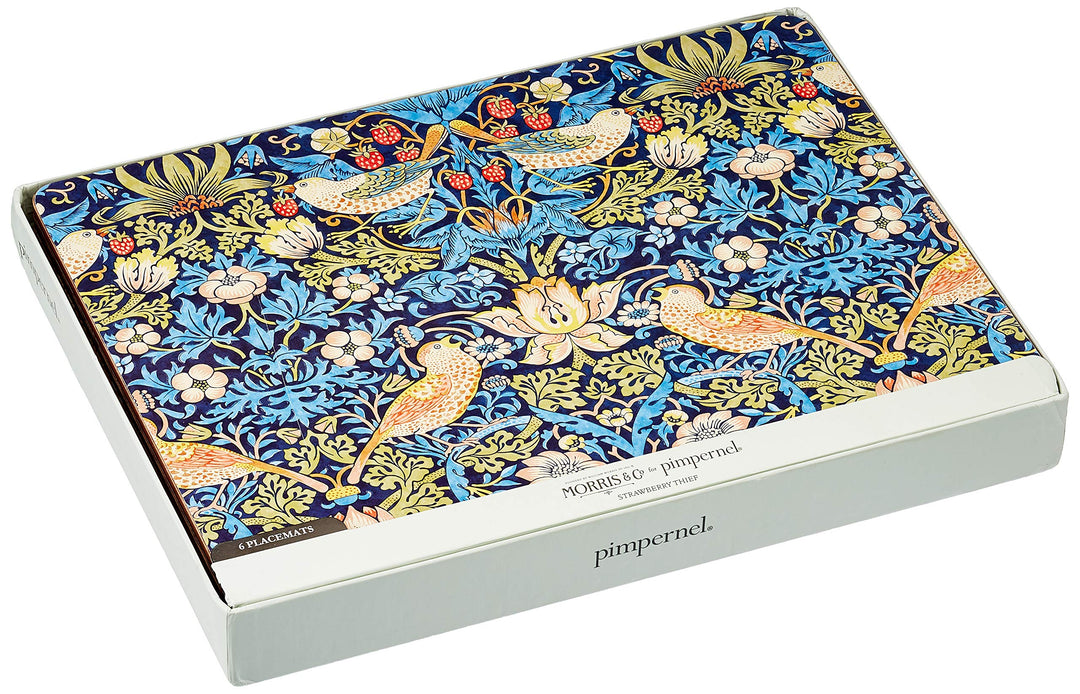 Portmeirion Home & Gifts Pimpernel Platzsets, Erdbeerdieb, Blau, 6 Stück, Mehrfarbig, 30,5 x 23 cm T