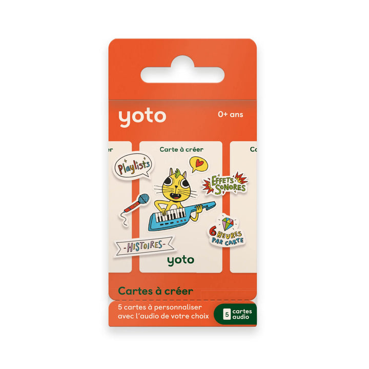 Yoto Make Your Own (5er-Pack) – Blanko-Audiokarten für Kinder (englische Anleitung) zur Verwendung m