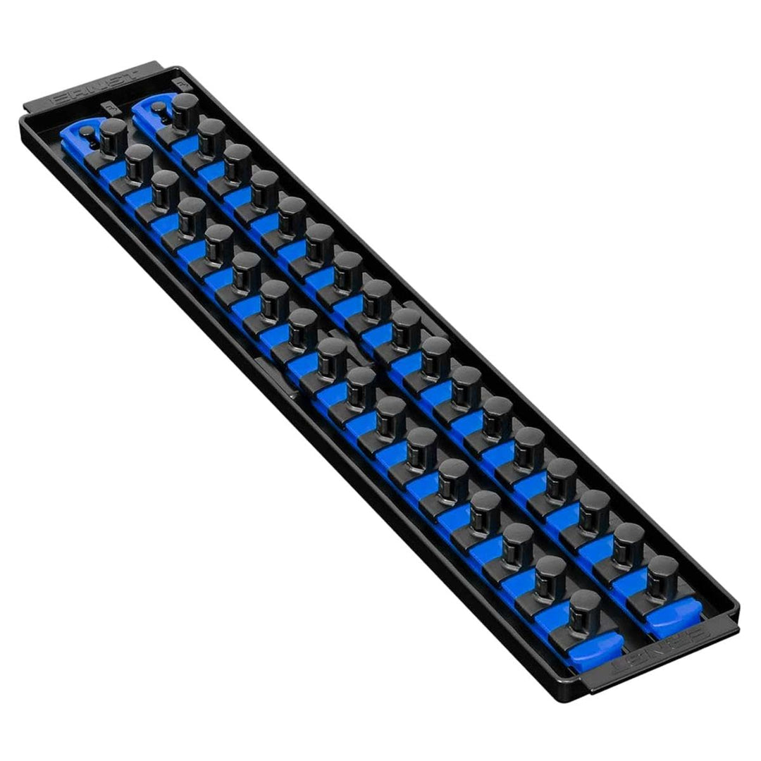 Ernst Verarbeitung Boss 2-rail Universal Twist Lock Socket Tablett, 8457 19", 1/2" Drive Blau, 19",