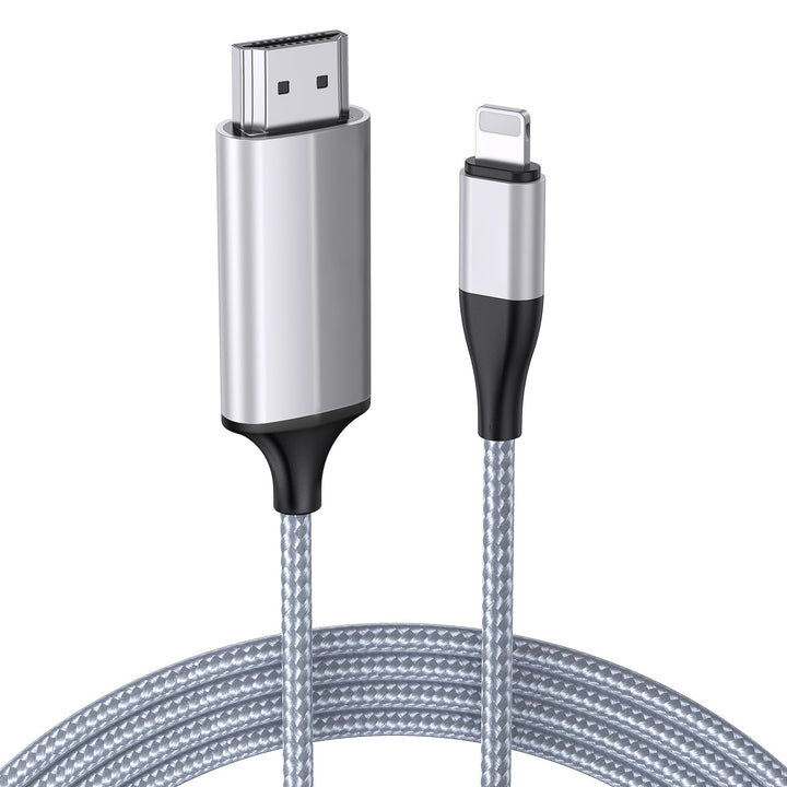 lulaven HDMI-Kabel für iPhone,2,0 m,HDMI-Verbindungskabel,iPhone/Pad/Pod zu TV/Monitor/Projektor,Kom