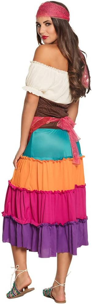 Boland - Kostüm für Erwachsene Wahrsagerin Nadya, Kleid, Gürtel und Kopftuch, Bandana, Top, Gürtel u