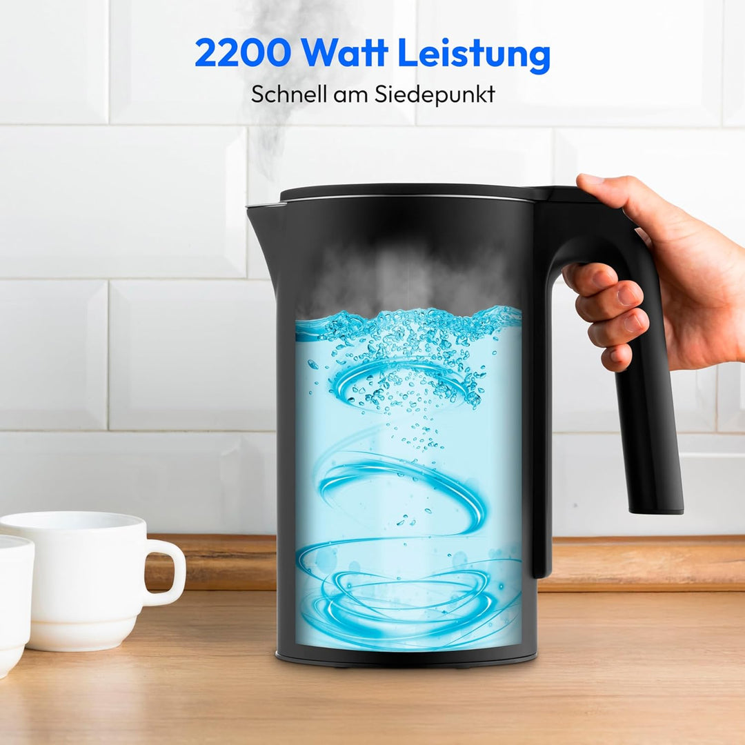 MEDION LIFE Digitaler Wasserkocher MD12106, 2.200 Watt Leistung, 1,5 Liter Kapazität, LED-Display, L
