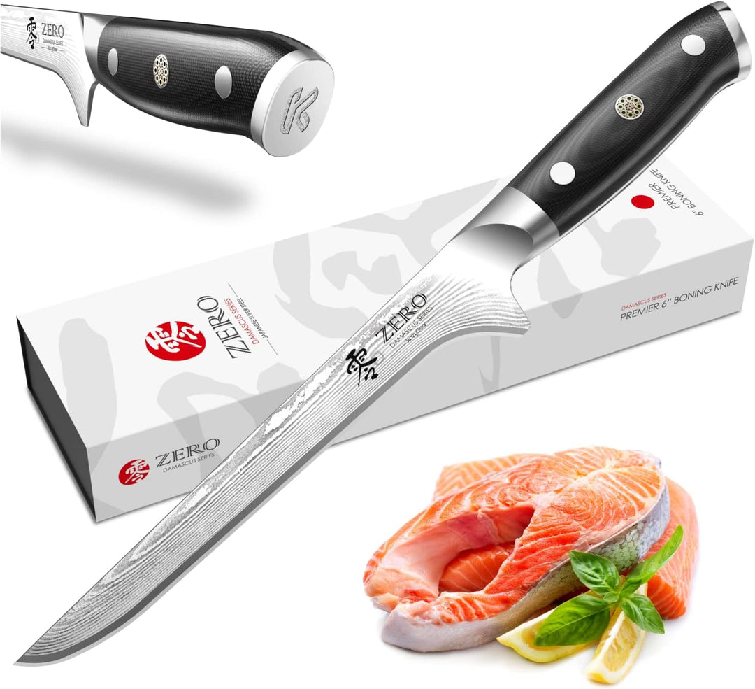 KozyGear | Premier 6" Ausbeinmesser | professionelle Küchenmesser | VG-10-Edelstahl | ultrascharfe K