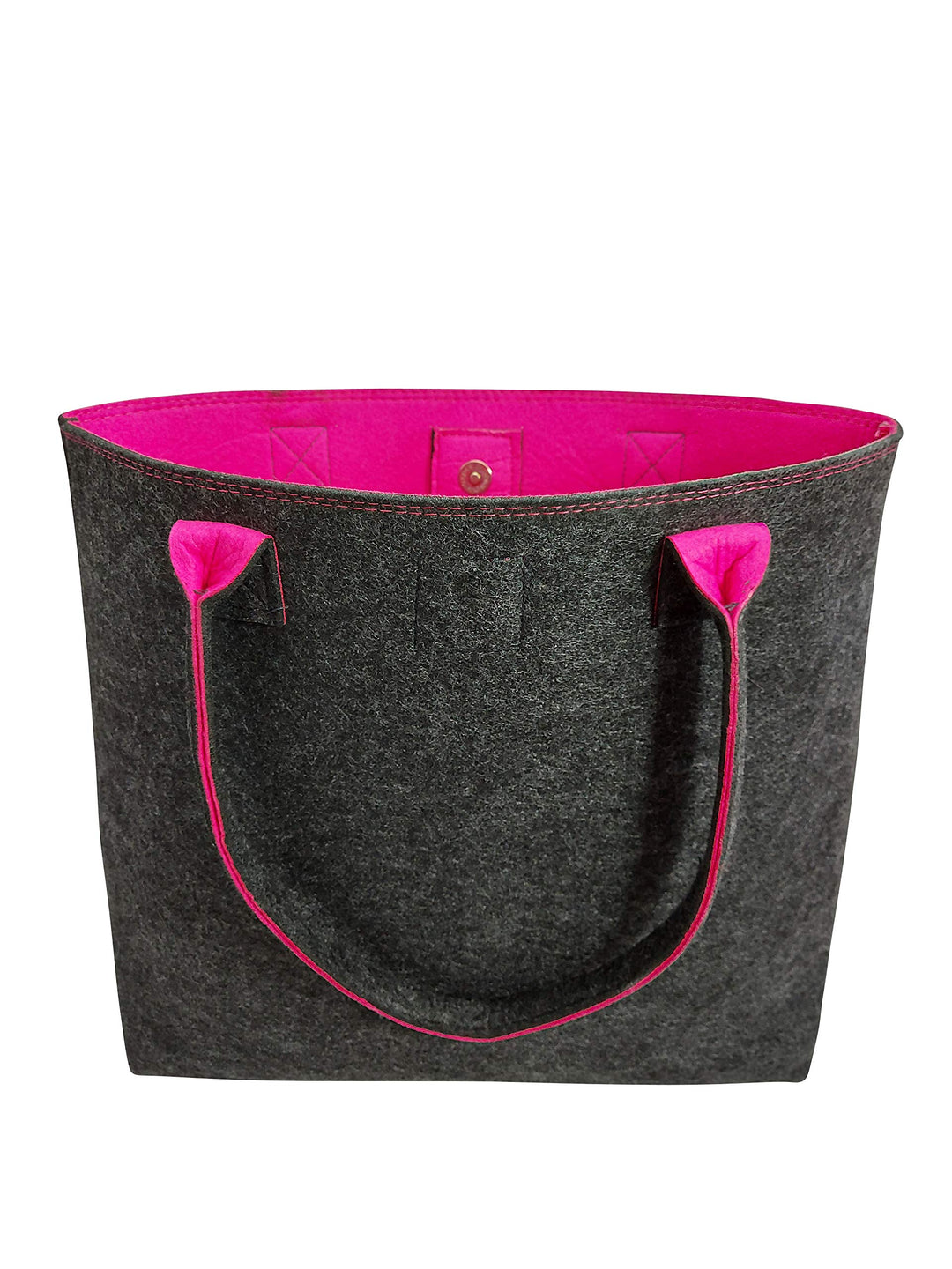 Shopping-Bag aus Filz, grosse verschliessbare Einkaufs-Tasche mit Henkel, Einkaufskorb, Handtasche g