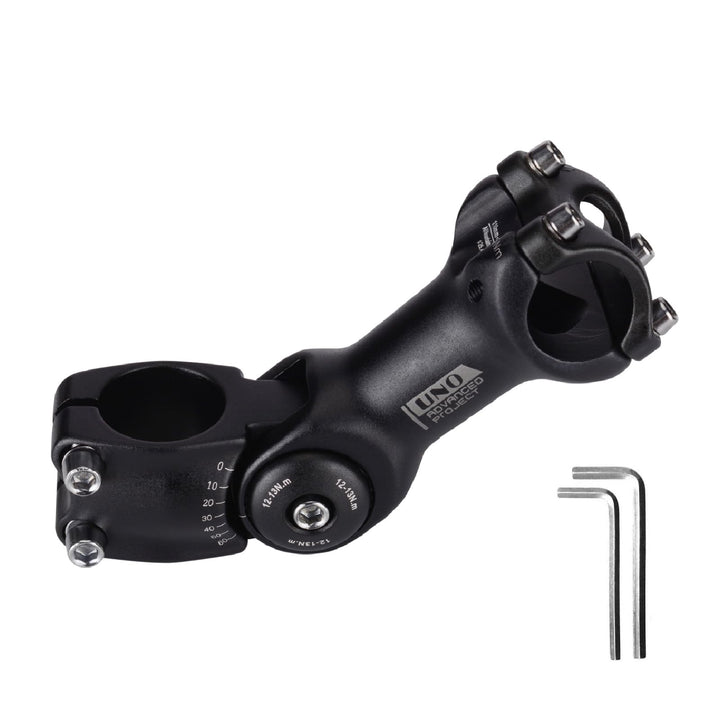 BESNIN Fahrrad Vorbau 25,4 Lenker 0-60 Grad verstellbar MTB Vorbau Rennrad Vorbau Vorbau 90mm 110mm
