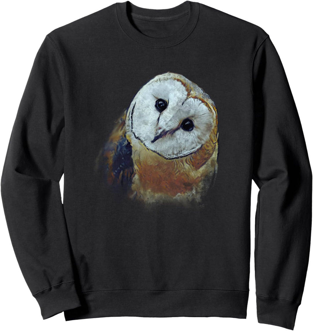 Schleiereulen-Malerei-Eulen-Kunst Sweatshirt