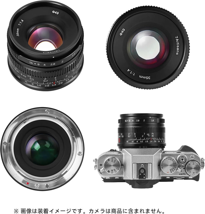7artisans 35 mm F1,4 Mark II APS-C Festobjektiv mit manuellem Fokus und grosser Blende, kompatibel m