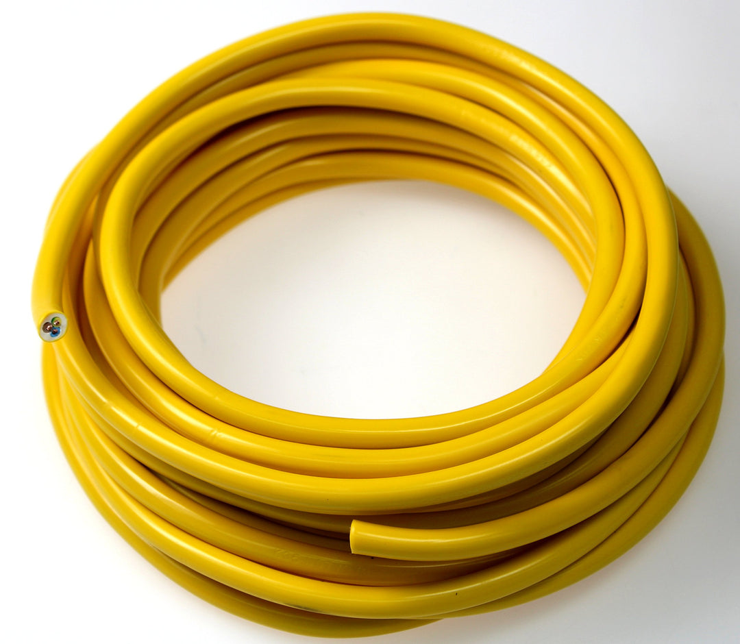as - Schwabe 10057 Kabel - Leitung - 50m K35 AT-N07V3V3-F 3G1,5 gelb, Aussenbereich, IP44