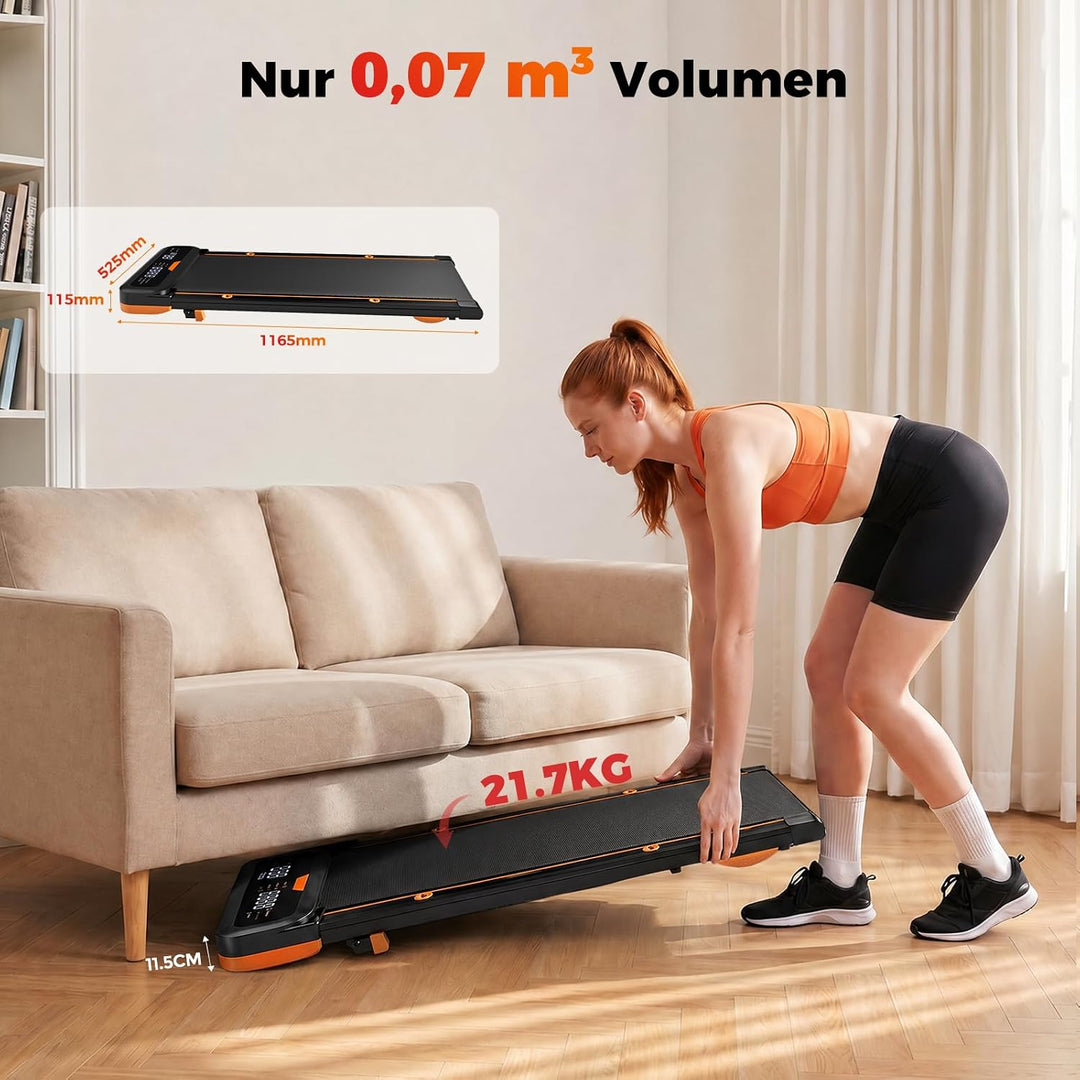 JAGJOG Walking Pad mit 7% Steigung &amp; 5 Vibrationsmodi,136 kg Pechschwarz, Pechschwarz