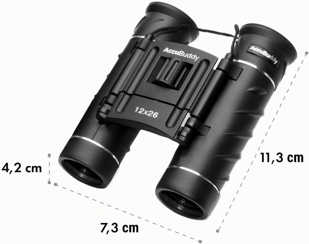 AccuBuddy Fernglas für Erwachsene &amp; Kinder, leichtes &amp; kompaktes Mini-Teleskop mit 12-facher Vergrös