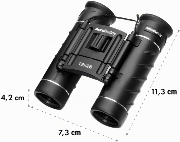 AccuBuddy Fernglas für Erwachsene &amp; Kinder, leichtes &amp; kompaktes Mini-Teleskop mit 12-facher Vergrös