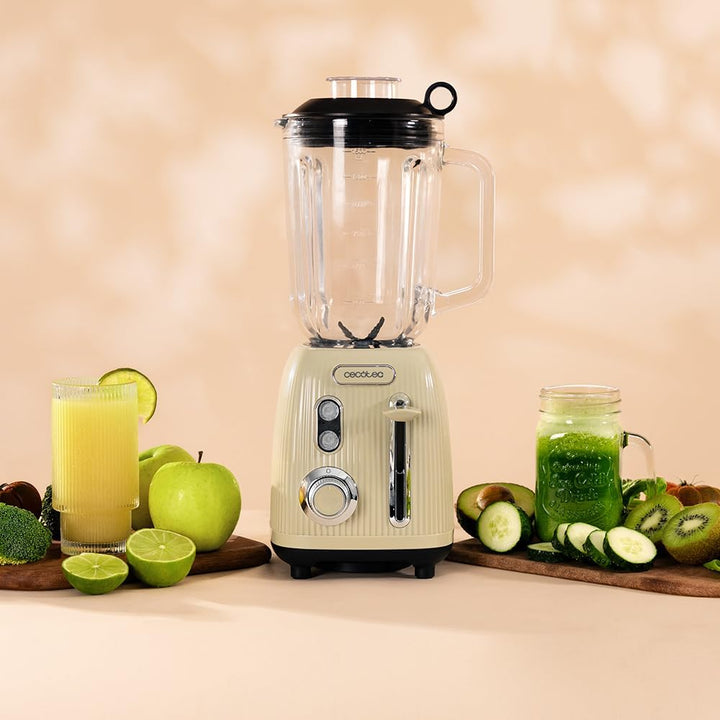 Cecotec Standmixer Retro Power Black Titanium RetroGreen. 1200W Maximale Leistung, 2 Geschwindigkeit