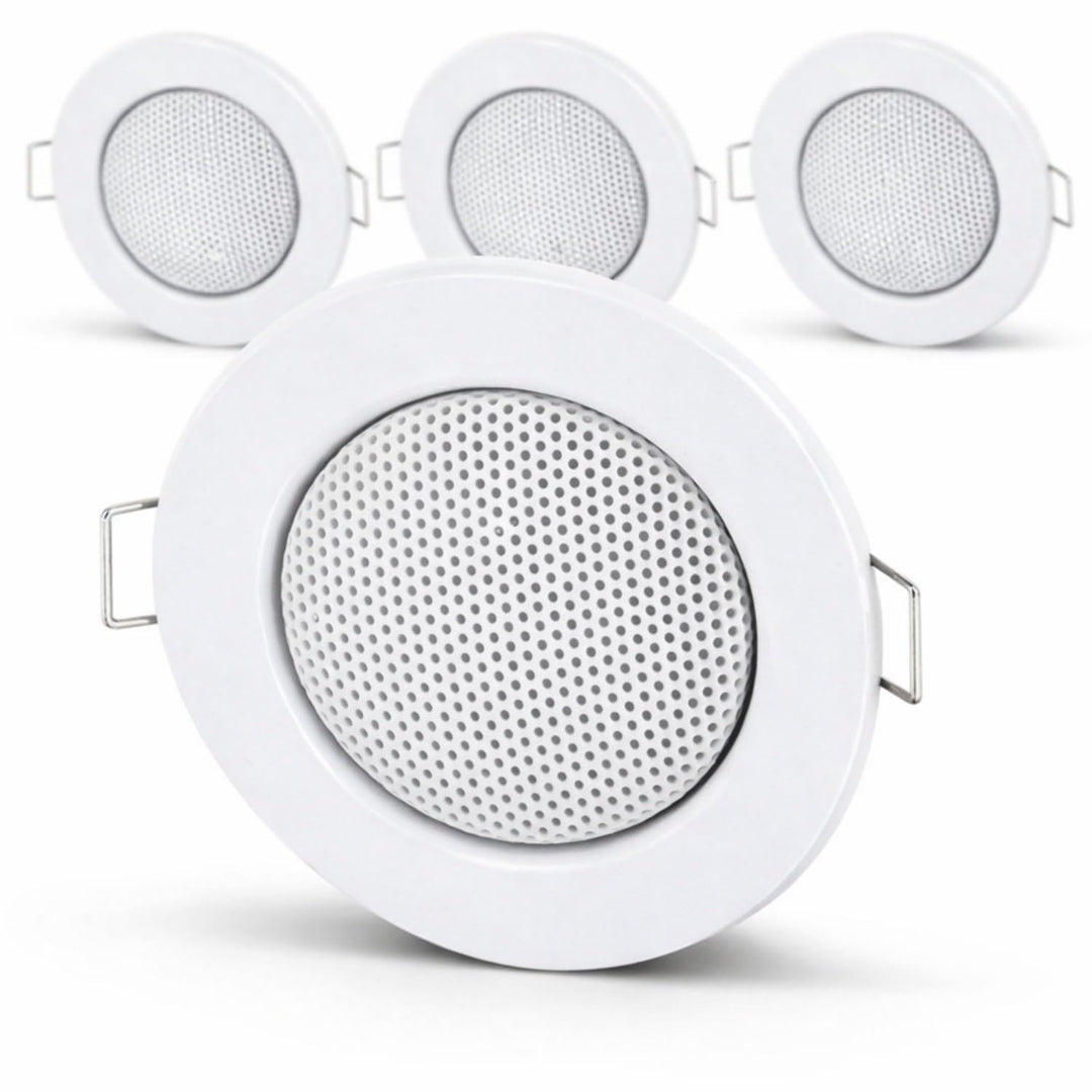 HAVA 4er Pack, Vollmetall Einbau Lautsprecher, Halogen-Design, Einbau 60mm
