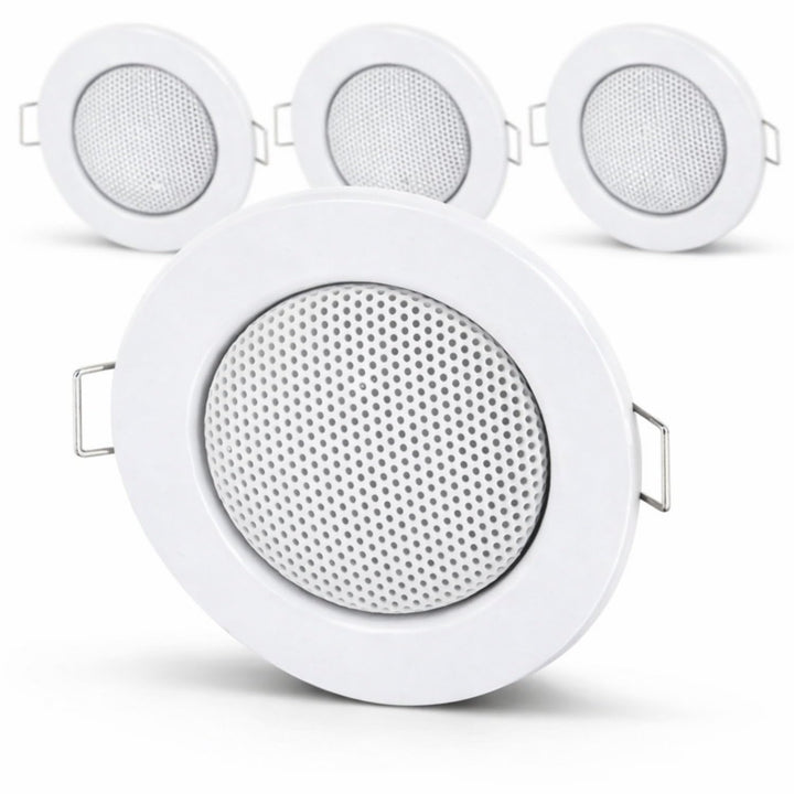 HAVA 4er Pack, Vollmetall Einbau Lautsprecher, Halogen-Design, Einbau 60mm