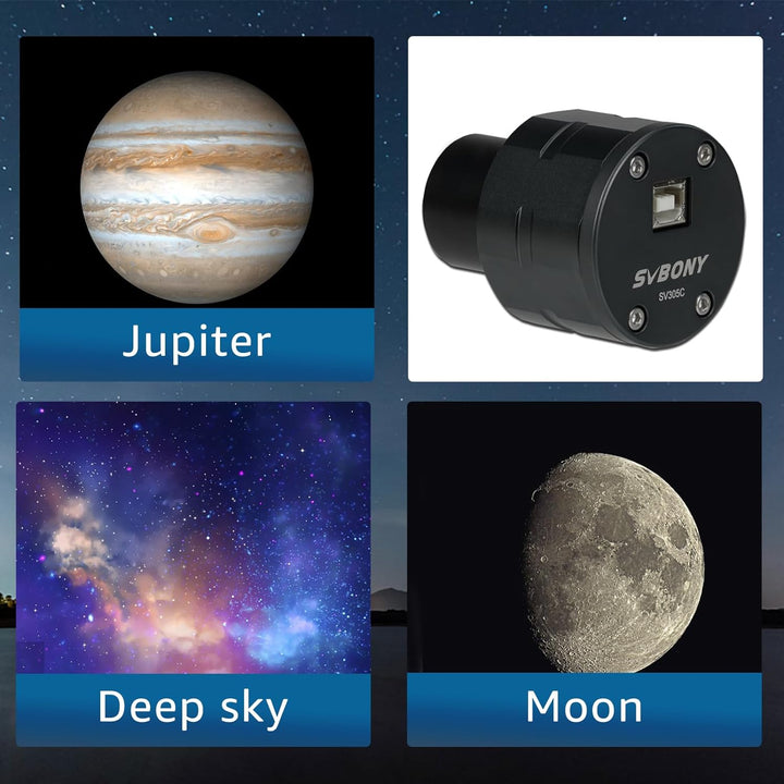 Svbony SV305C Teleskopkamera, 1,25 Zoll Farb IMX662 CMOS USB2.0 Planetenbildkamera, Astronomiekamera