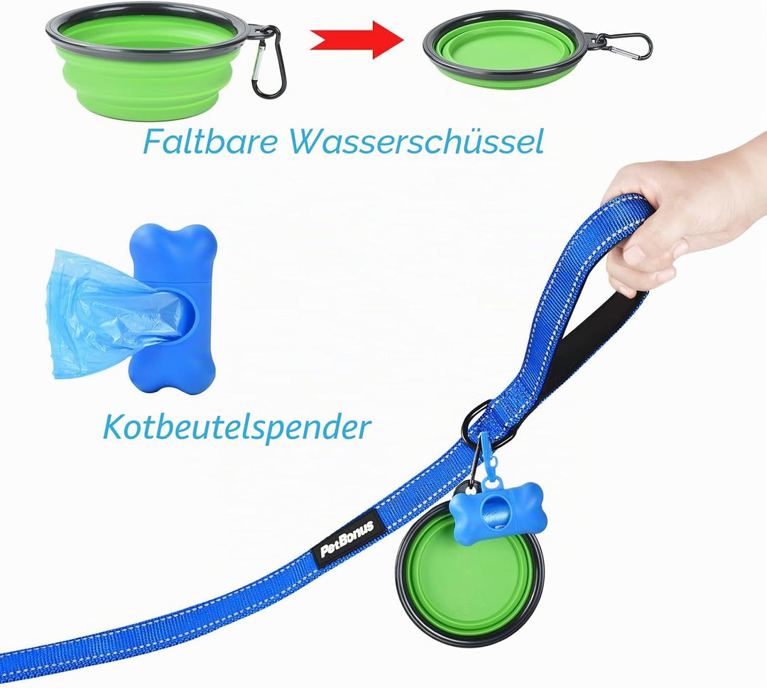 PetBonus Hundeleine Doppelleine für 2 Hunde, Keine Verwicklung hundeleine mittelgrosse grosse Hunde,